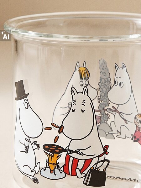 Sinsay - Skleněný hrnek s uchem The Moomins - vícebarevná