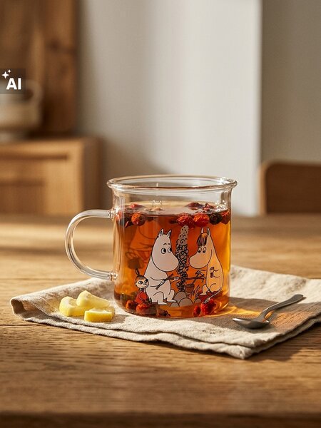 Sinsay - Skleněný hrnek s uchem The Moomins - vícebarevná