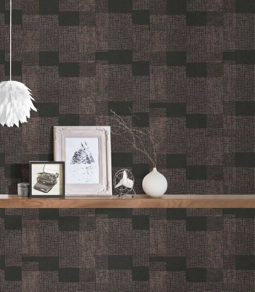 A.S. Création | Vliesová tapeta na zeď Desert Lodge 38525-2 | 0,53 x 10,05 m | metalická, šedá