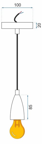 Toolight Závěsné stropní osvětlení Chrome Black APP357-1CP