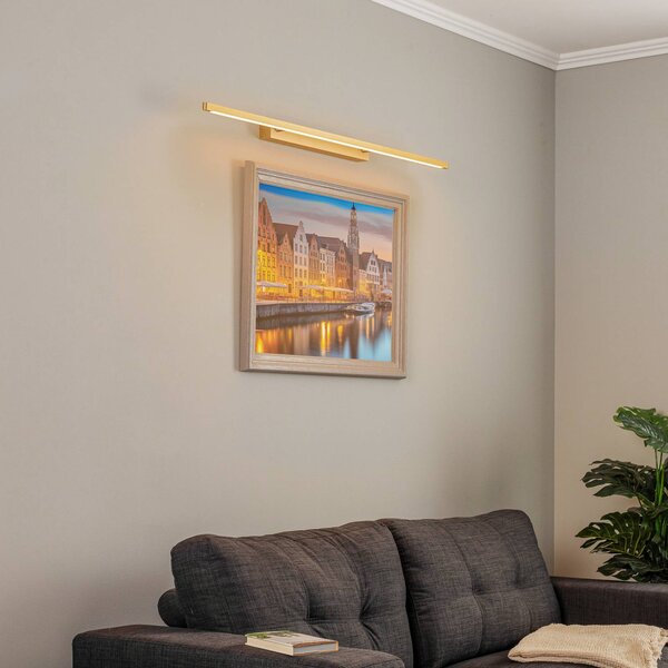 Quitani Talon LED osvětlení obrazů, eloxovaný mosaz, stmívatelný, Mosaz / zlato, Chodba, Hliník, Moderní