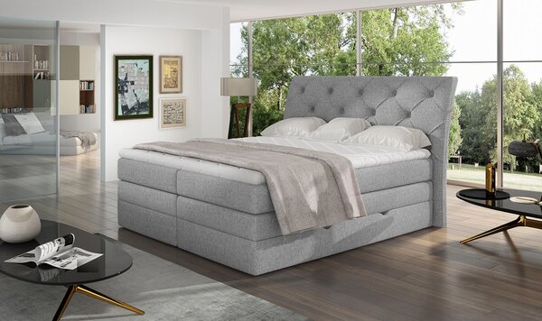 Eltap Čalouněná postel Mirabel s úložným prostorem Materiál a barva potahu: Mat Velvet 79 - tmavě modrá, Rozměr: 140x200