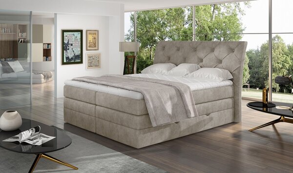 Eltap Čalouněná postel Mirabel s úložným prostorem Materiál a barva potahu: Mat Velvet 79 - tmavě modrá, Rozměr: 140x200