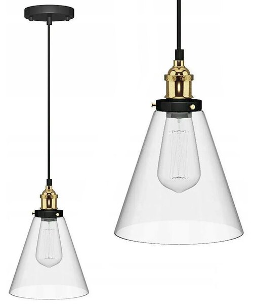 Toolight - Závěsné skleněné stropní svítidlo Verto A, čiré sklo, OSW-00134