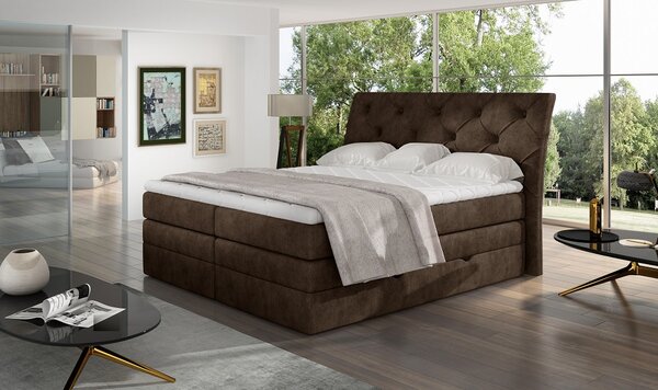 Eltap Čalouněná postel Mirabel s úložným prostorem Materiál a barva potahu: Mat Velvet 79 - tmavě modrá, Rozměr: 140x200