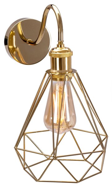 Toolight Toolight, nástěnná lampa Loft 1xE27 392229, zlatá, OSW-09681