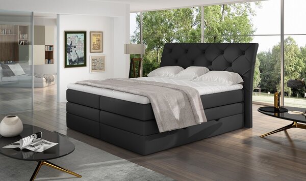 Eltap Čalouněná postel Mirabel s úložným prostorem Materiál a barva potahu: Mat Velvet 79 - tmavě modrá, Rozměr: 140x200