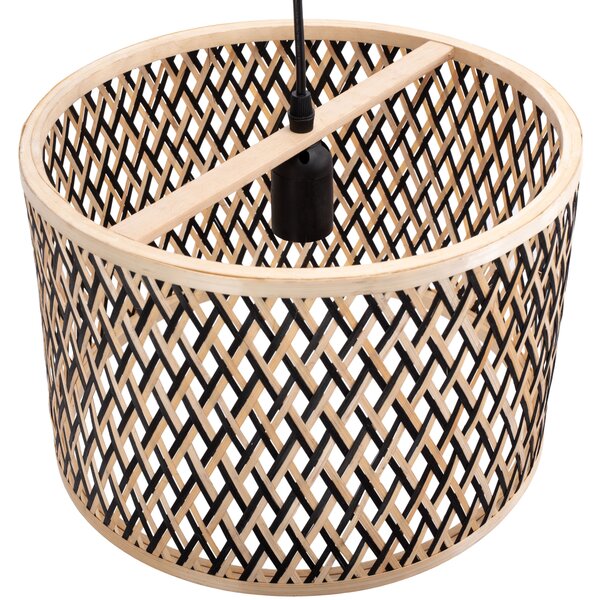Toolight Natural, závěsné stropní svítidlo 1xE27 APP1543-1CP, přírodní hnědá, OSW-01800