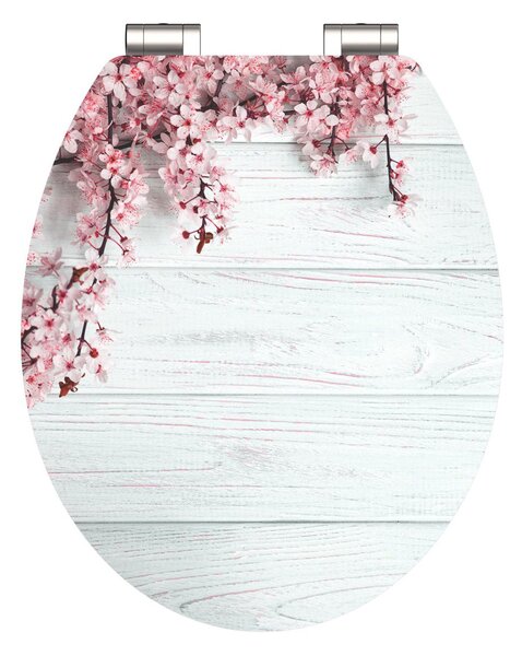Eisl Sanitär WC prkénko MDF Soft Close Flowers and Wood High Gloss 80549