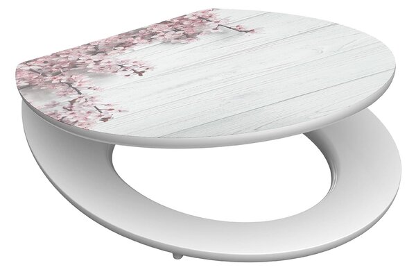 Eisl Sanitär WC prkénko MDF Soft Close Flowers and Wood High Gloss 80549