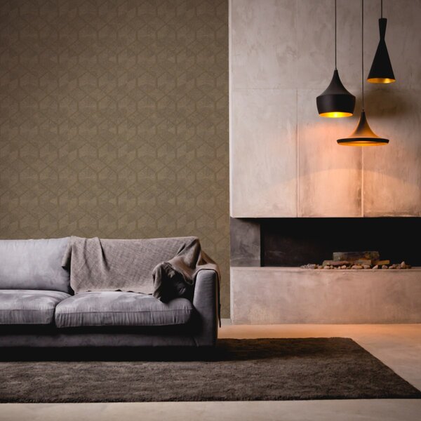 A.S. Création | Vliesová tapeta na zeď My Home My Spa 38690-4 | 0,53 x 10,05 m | metalická, hnědá