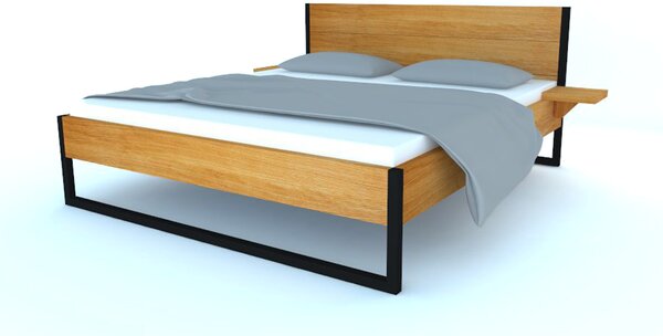 Postel STELLA Dub 160x200 - dřevěná postel z masivu o šíři 4 cm