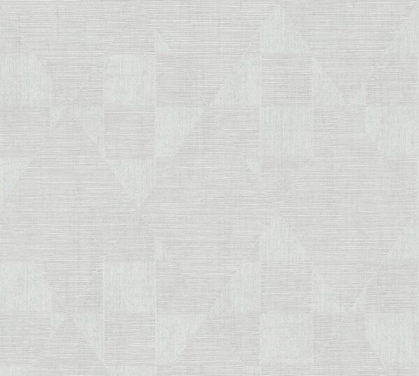 A.S. Création | Vliesová tapeta na zeď Titanium 3 38196-3 | 0,53 x 10,05 m | bílá, krémová, metalická, šedá