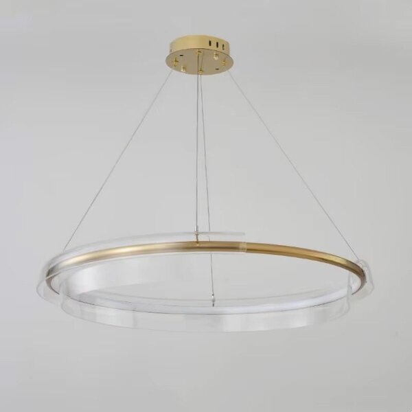 Toolight Toolight, LED závěsné svítidlo 58cm s dálkovým ovládáním APP1672-CP, zlatá, OSW-06137