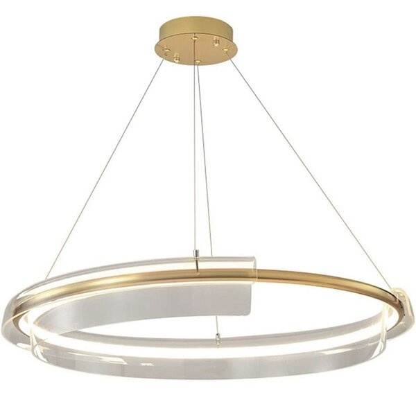 Toolight Toolight, LED závěsné svítidlo 58cm s dálkovým ovládáním APP1672-CP, zlatá, OSW-06137