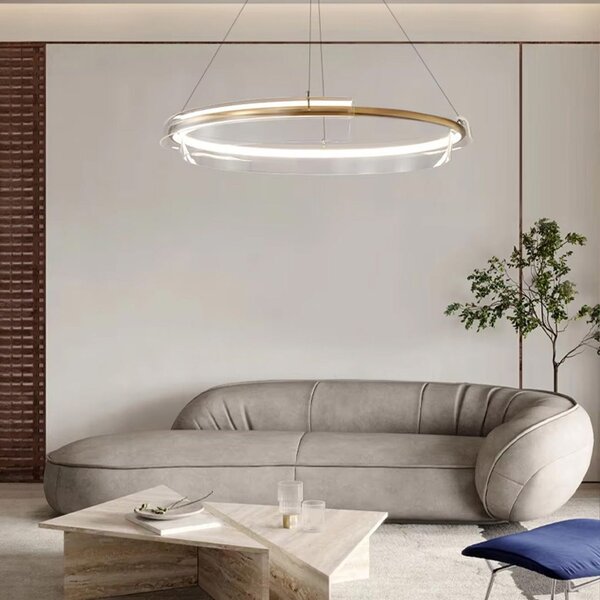 Toolight Toolight, LED závěsné svítidlo 58cm s dálkovým ovládáním APP1672-CP, zlatá, OSW-06137