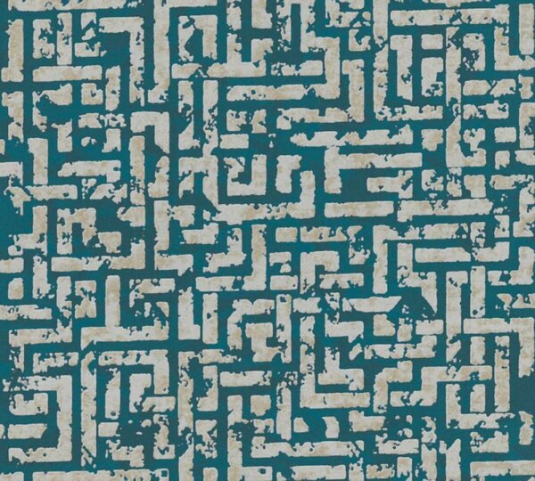 A.S. Création | Vliesová tapeta na zeď My Home My Spa 38695-3 | 0,53 x 10,05 m | modrá, béžová
