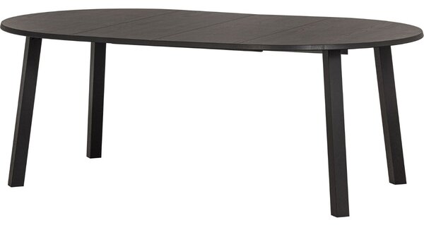 WOOOD Černý dubový rozkládací jídelní stůl Janton 120 cm