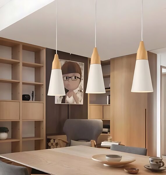 Toolight Toolight, Stropní svítidlo SCANDI B, bílá - hnědá, OSW-00151