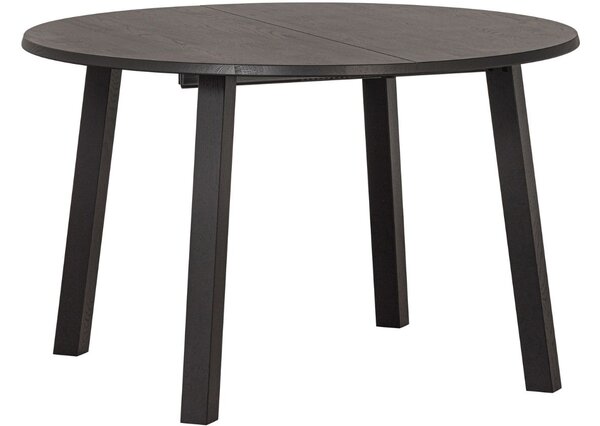 Hoorns Černý dubový rozkládací jídelní stůl Janton 120 cm