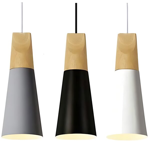 Toolight Toolight, Stropní svítidlo SCANDI B, bílá - hnědá, OSW-00151