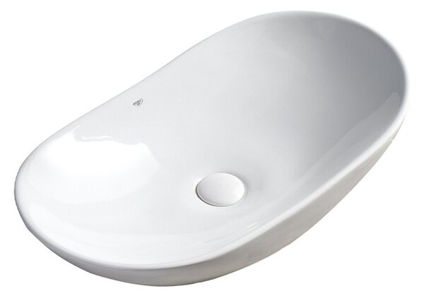 BPS-koupelny Keramické umyvadlo na desku HYD-LI-WH-625 62,5x36 cm, bílé