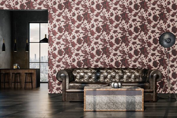 A.S. Création | Vliesová tapeta na zeď My Home My Spa 38700-4 | 0,53 x 10,05 m | červená
