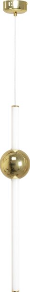 Toolight - LED stropní lampa závěsná 60cm 12W APP476-CP, bílá-zlatá, OSW-00608