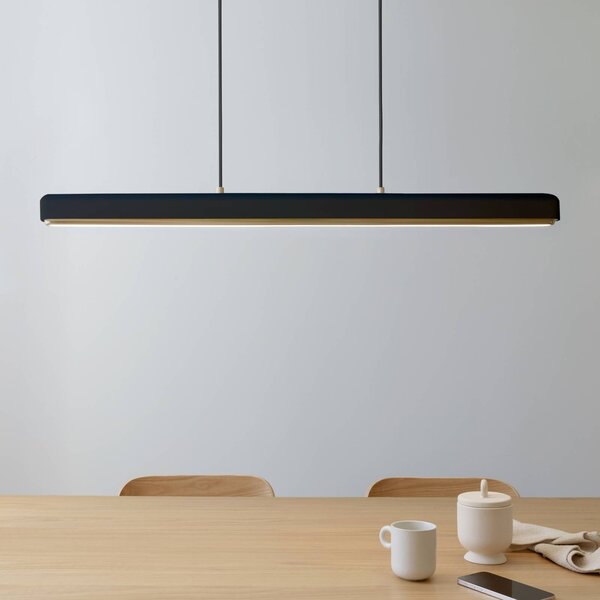 UMAGE Závěsná lampa LED Hazel Branch, černá/mosaz, 100 cm, stmívatelný, Černá, Obývací pokoj / jídelna, Hliník, Moderní