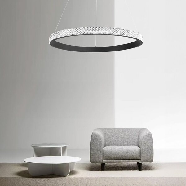 Toolight Toolight, LED stropní svítidlo, 4000K, 24W, APP1512-CP, černá, OSW-05473