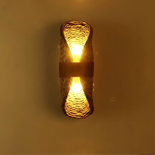 Toolight Toolight, nástěnné svítidlo 2xE27 APP1502-1W, přírodní hnědá, OSW-036907