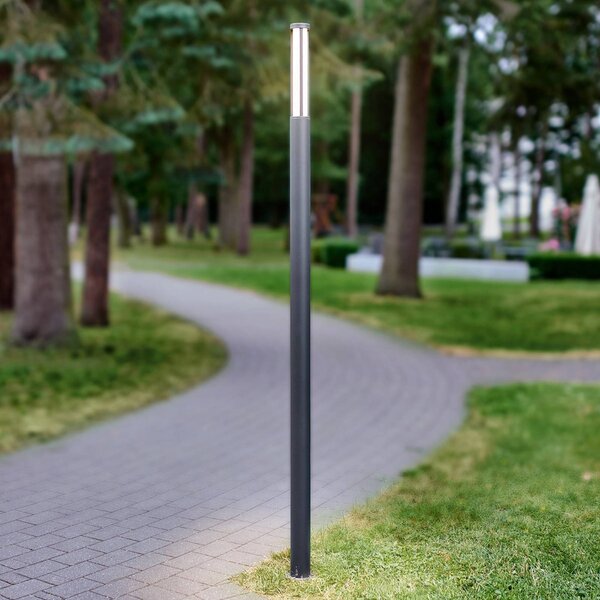 Lucande LED venkovní světlo Sidny, 220 cm, antracit, IP54, Černá, Hliník, Moderní