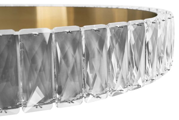 Toolight Toolight, LED křišťálové závěsné svítidlo 60cm, APP1506-C, zlatá matná, OSW-06790