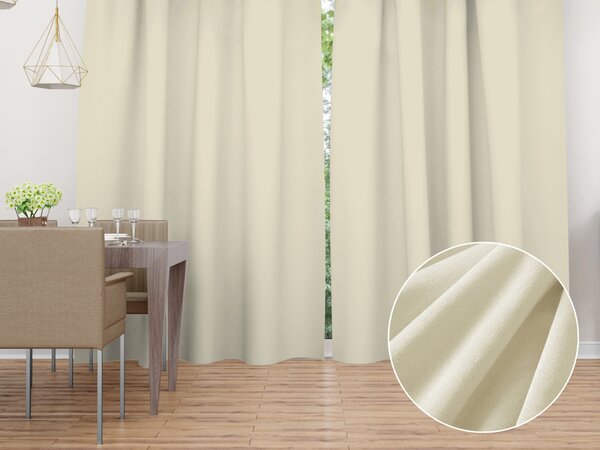 Biante Sametový závěs Velvet Premium SVP-003 Smetanový - šířka 135 cm 135x140 cm