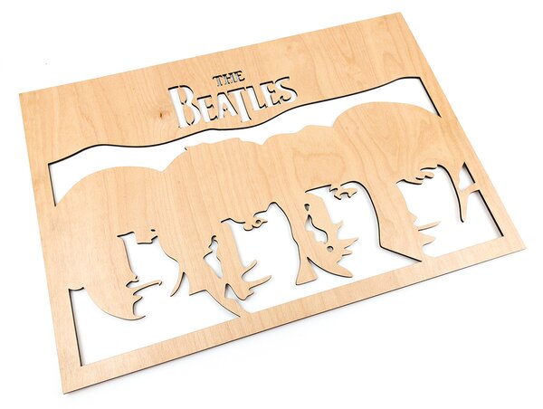 Dřevěná nástěnná dekorace The Beatles