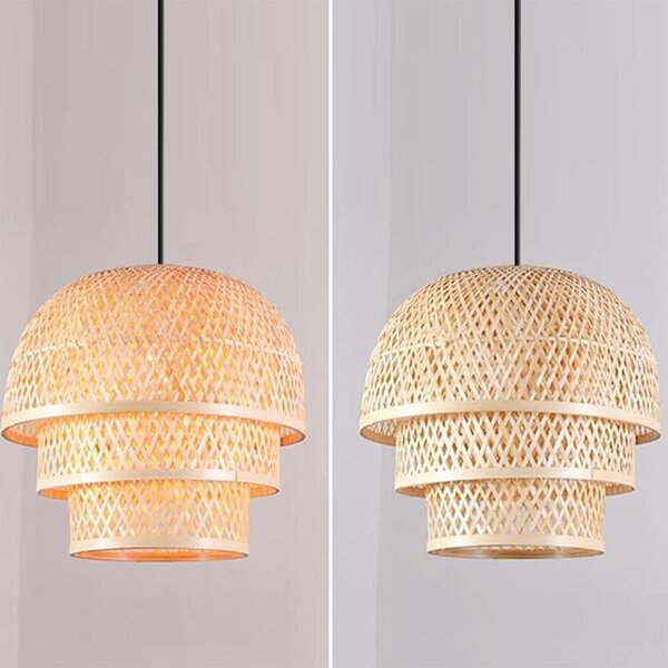 Toolight Boho, závěsné svítidlo 1xE27 APP1577-5C, přírodní hnědá, OSW-03614