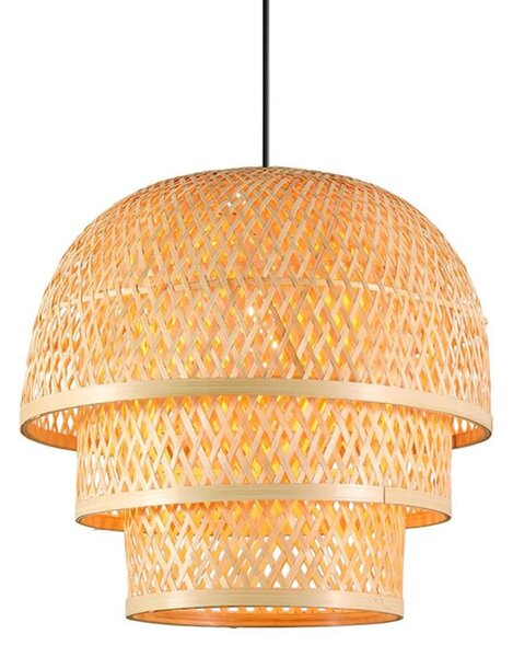 Toolight Boho, závěsné svítidlo 1xE27 APP1577-5C, přírodní hnědá, OSW-03614