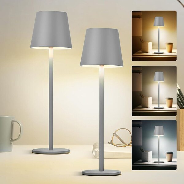 Toolight Dotyková nabíjecí noční lampička APP1369-T GREY