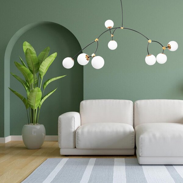 Toolight Stropní designové osvětlení BLACK MAT APP1673-8CP