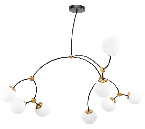 Toolight Stropní designové osvětlení BLACK MAT APP1673-8CP