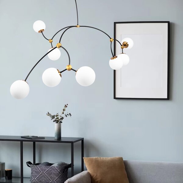 Toolight Stropní designové osvětlení BLACK MAT APP1673-8CP