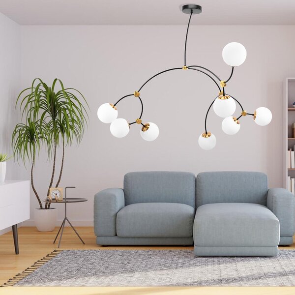 Toolight Stropní designové osvětlení BLACK MAT APP1673-8CP