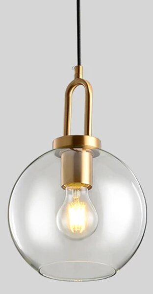 Toolight - Závěsné svítidlo ze skla 1xE27 60W APP442-CP, zlatá, OSW-05633