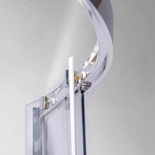 BPS-koupelny Čtvrtkruhový sprchový kout HYD-RK101B 90x90 cm chrom/transparent + vanička HYD-RSV-SXL01B bílá