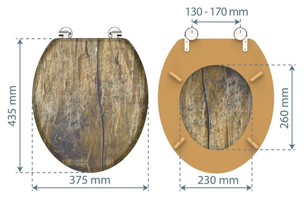 Eisl Sanitär WC prkénko MDF Solid Wood 80024
