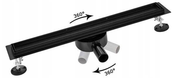 BPS-koupelny Sprchový odtokový žlab DL03 HYD-2605 60 cm, černý