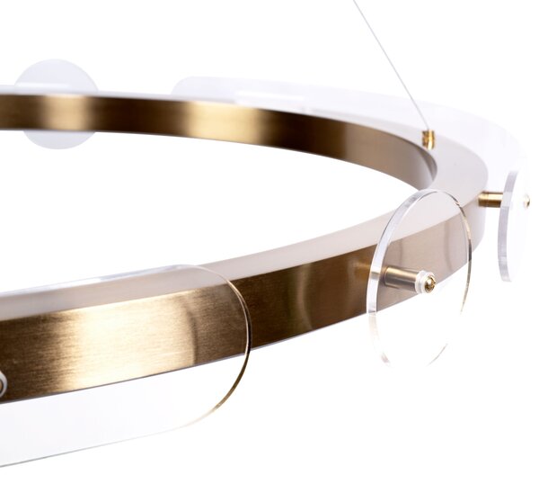 Toolight Loop, LED stropní svítidlo 79cm, 26W, dálkové ovládání, APP1549-CP, zlatá matná, OSW-06970