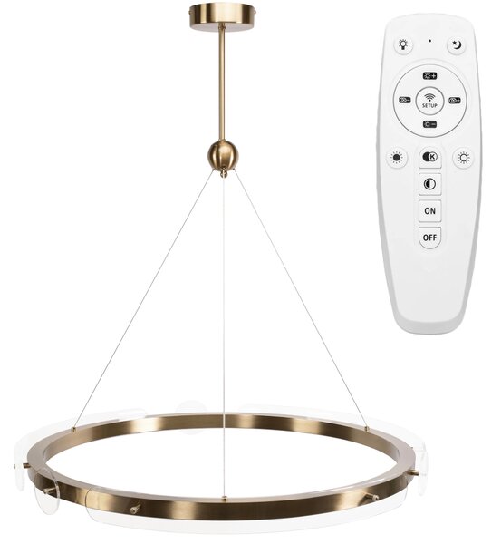 Toolight Loop, LED stropní svítidlo 79cm, 26W, dálkové ovládání, APP1549-CP, zlatá matná, OSW-06970