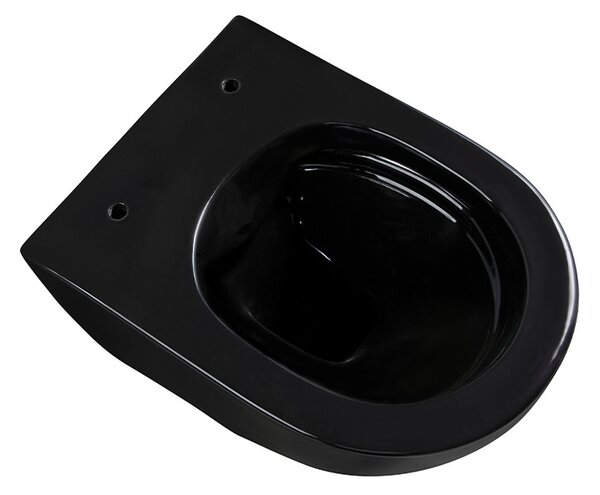 BPS-koupelny Závěsná WC mísa se SoftClose sedátkem HYD-4707, černá