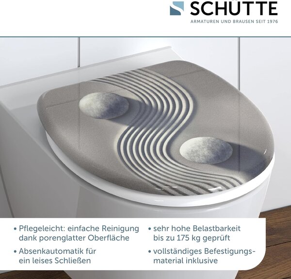 Eisl Sanitär WC prkénko Duroplast Soft Close Ying and Yang 82152